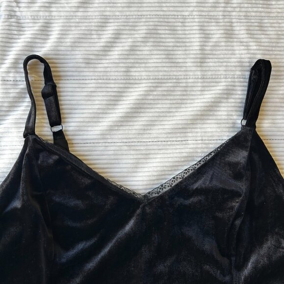 Torrid Black Velvet Lace Trim Trapeze Dress Women’s Plus Size 4 A-Line Spaghetti - Picture 5 of 15